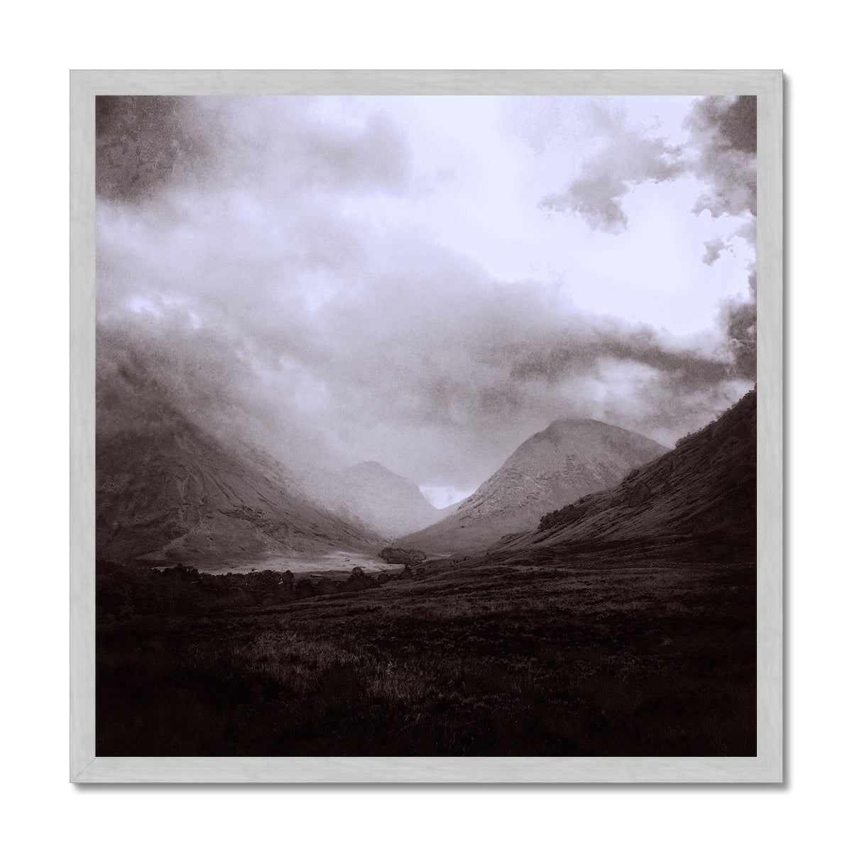 Scottish Paintings - ' Glencoe Mist ' Antique Framed Print