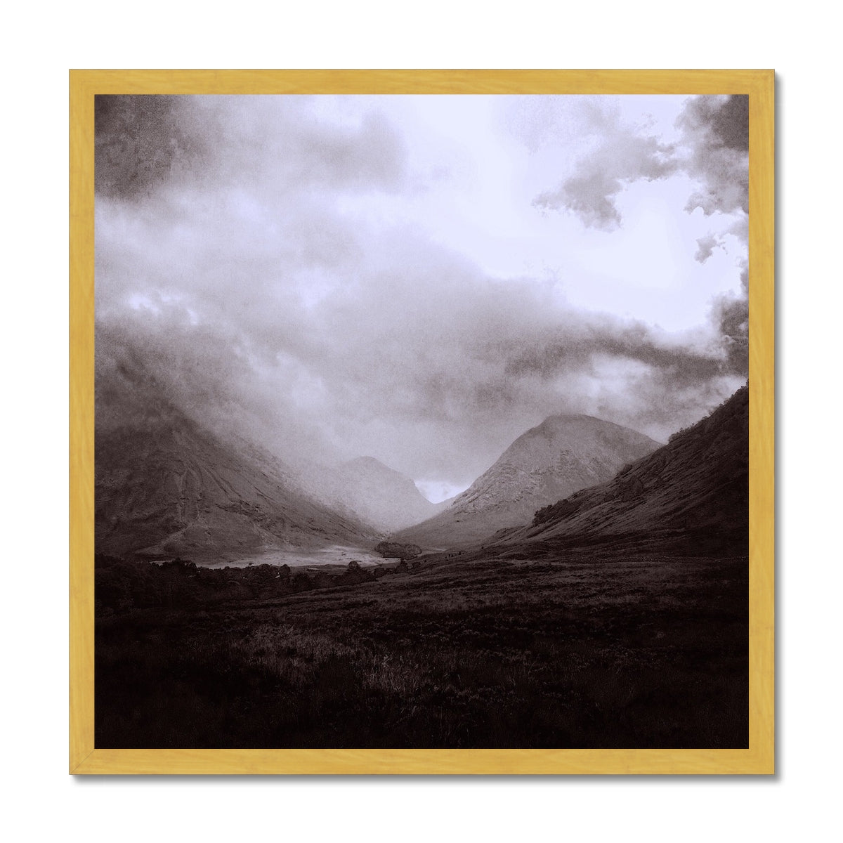 Scottish Paintings - ' Glencoe Mist ' Antique Framed Print