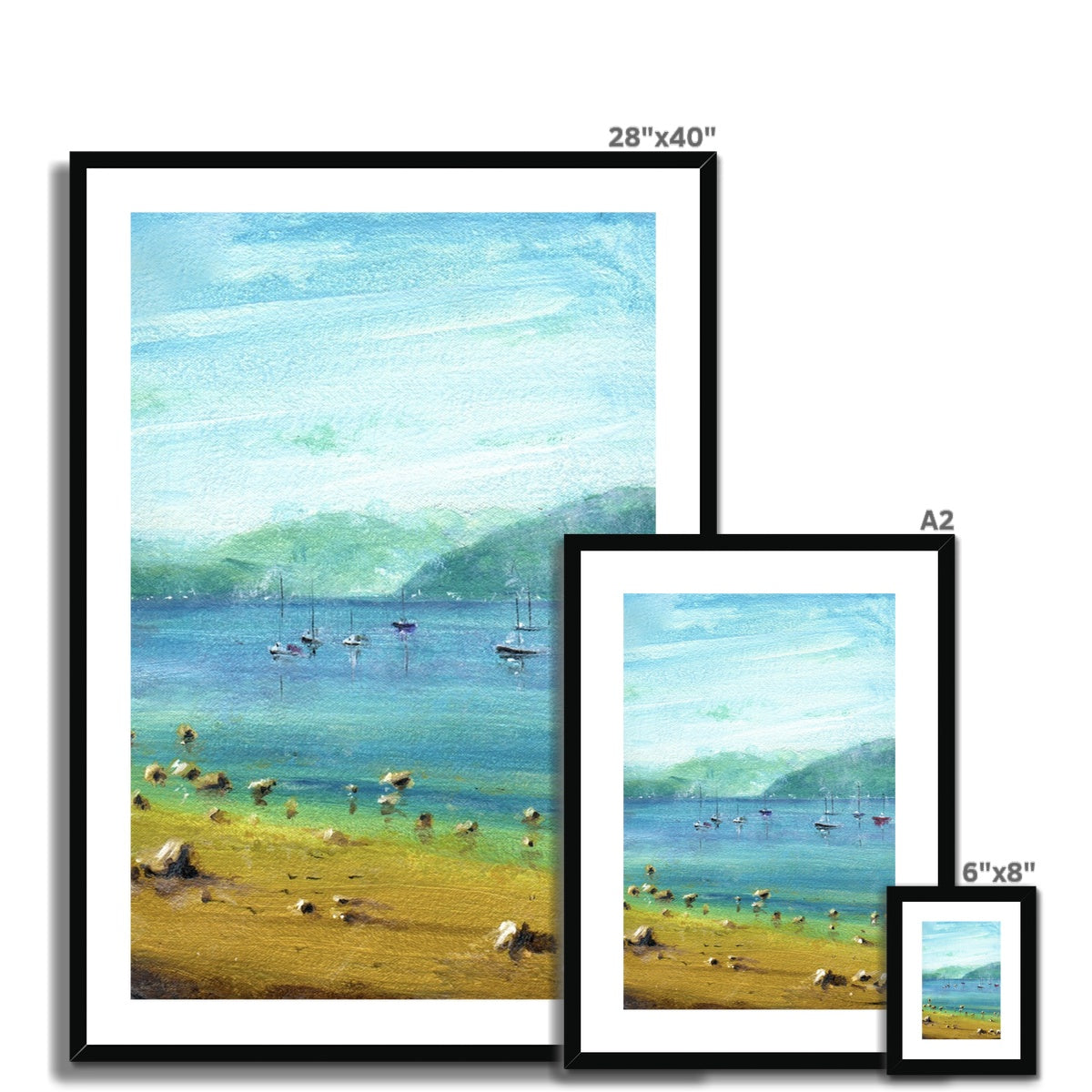 Scottish Paintings - ' Glencoe Sunset ' Antique Framed & Mounted Print