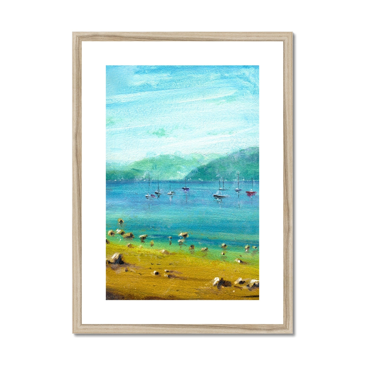 Scottish Paintings - ' Glencoe Sunset ' Antique Framed & Mounted Print
