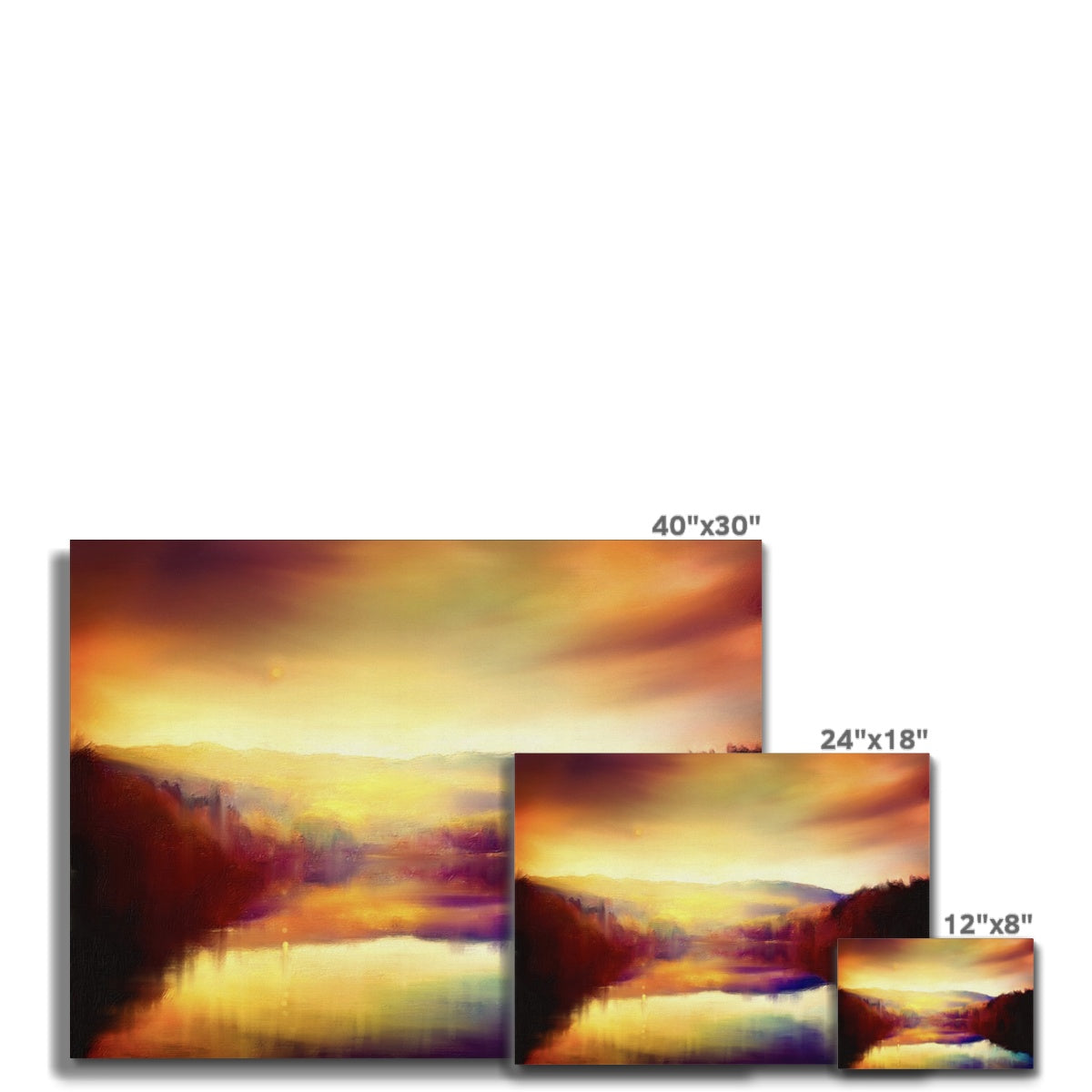 Scottish Paintings - ' Loch Faskally Dusk ' Canvas