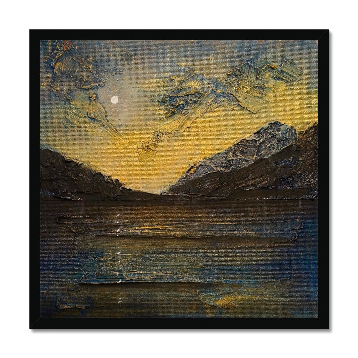Scottish Paintings - ' Loch Lomond Moonlight ' Framed Print