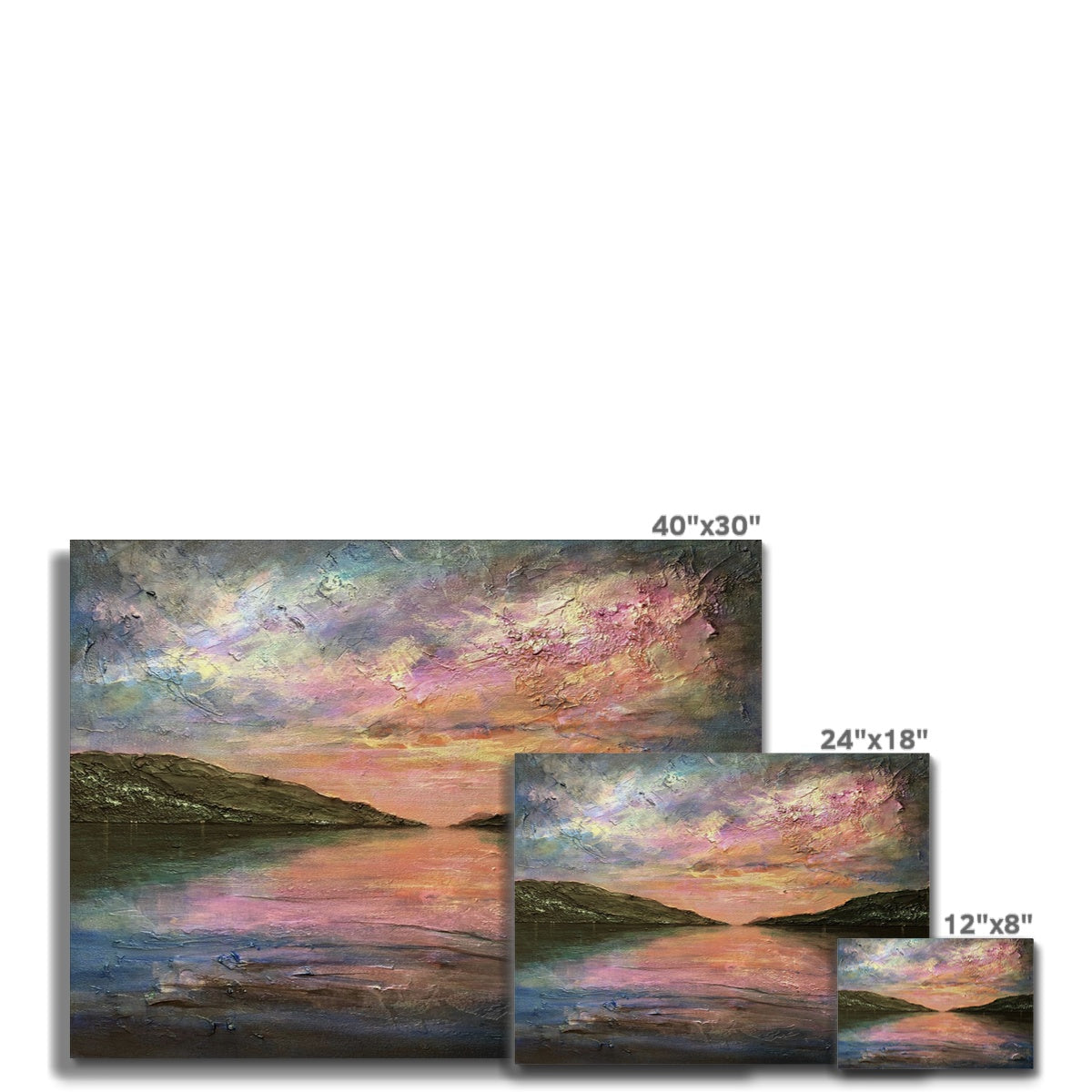 Scottish Paintings - ' Loch Ness Dawn ' Canvas