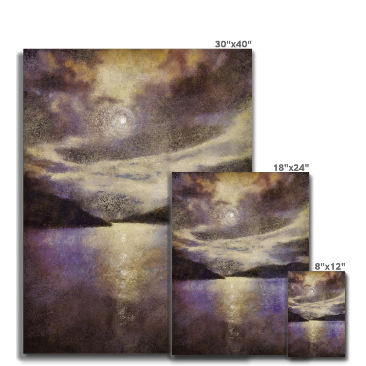 Scottish Paintings - ' Moonlight Meets Lewis & Harris ' Canvas