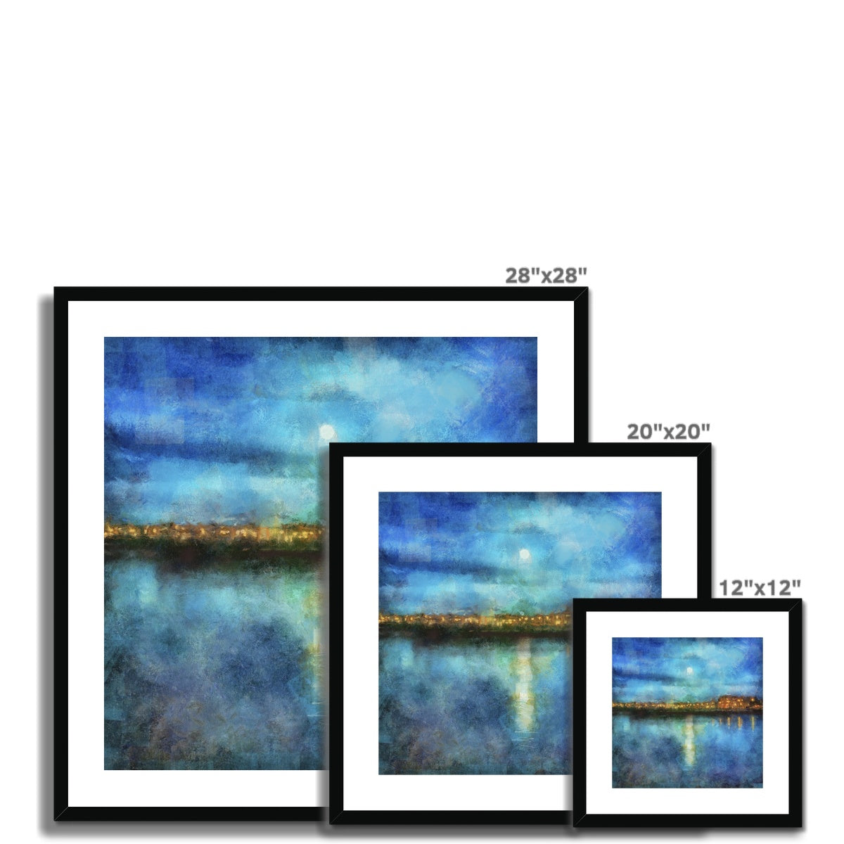 Scottish Paintings - ' Portobello Moonlight ' Framed & Mounted Print