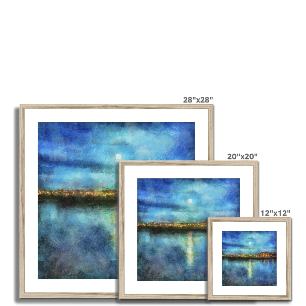 Scottish Paintings - ' Portobello Moonlight ' Framed & Mounted Print