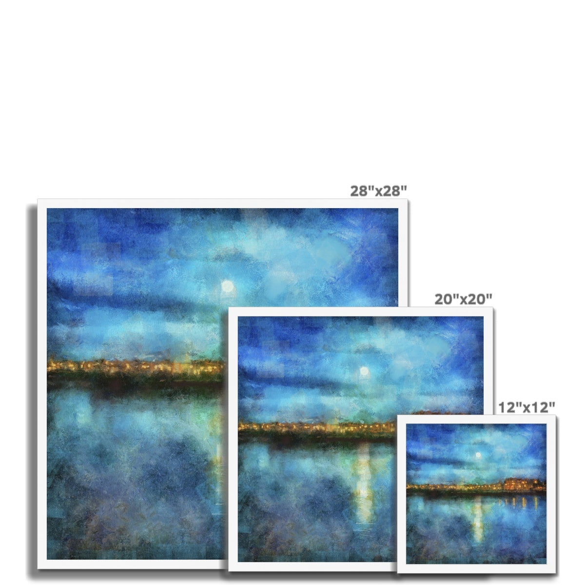 Scottish Paintings - ' Portobello Moonlight ' Framed Print