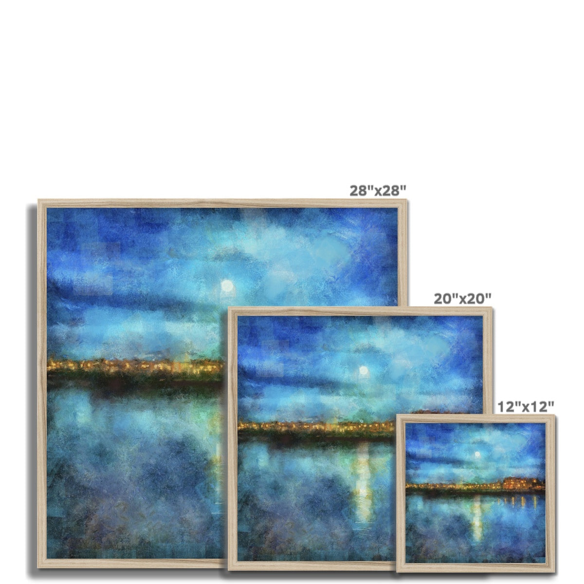 Scottish Paintings - ' Portobello Moonlight ' Framed Print