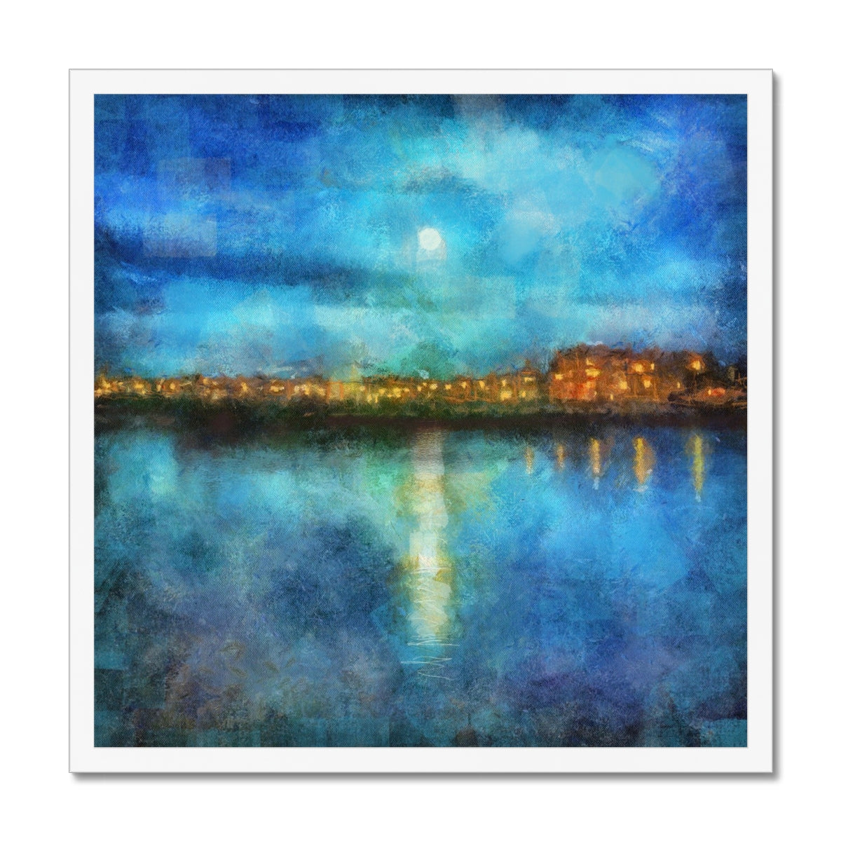 Scottish Paintings - ' Portobello Moonlight ' Framed Print