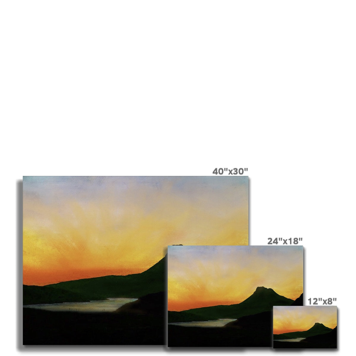 Scottish Paintings - ' Stac Pollaidh Dusk ' Canvas