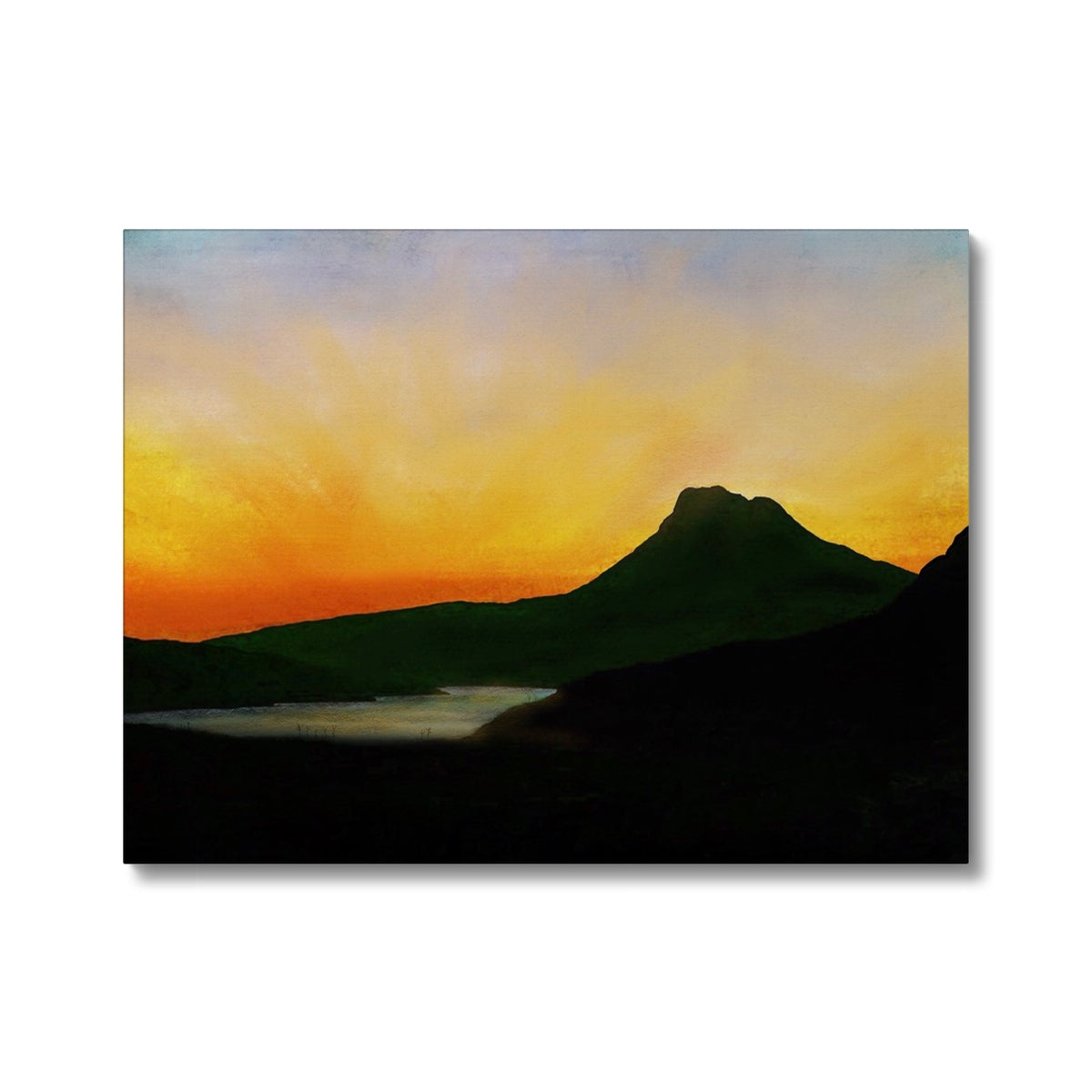Scottish Paintings - ' Stac Pollaidh Dusk ' Canvas