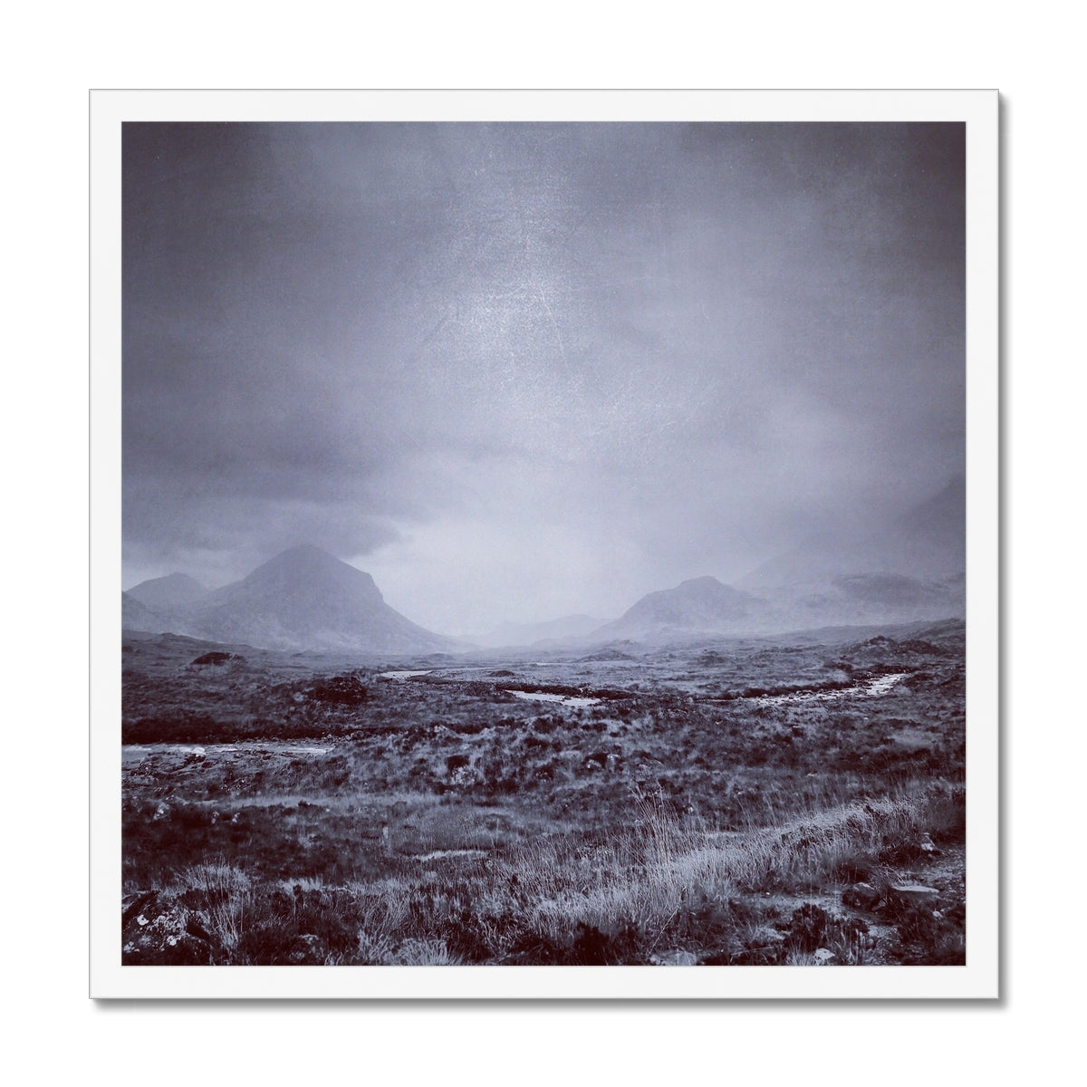 Scottish Paintings - ' The Brooding Cuillin Skye ' Framed Print