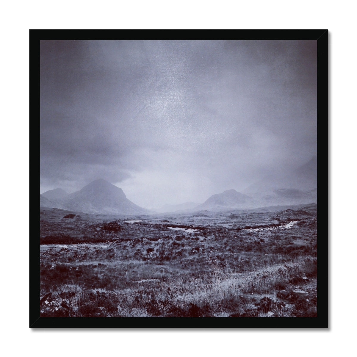 Scottish Paintings - ' The Brooding Cuillin Skye ' Framed Print