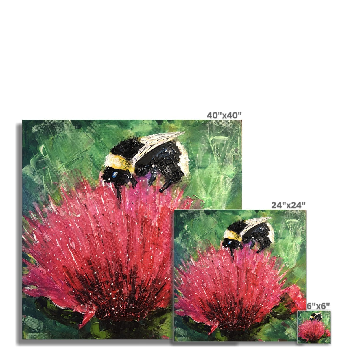 Scottish Paintings - ' The Thistle & The Bee ' Fine Art Print