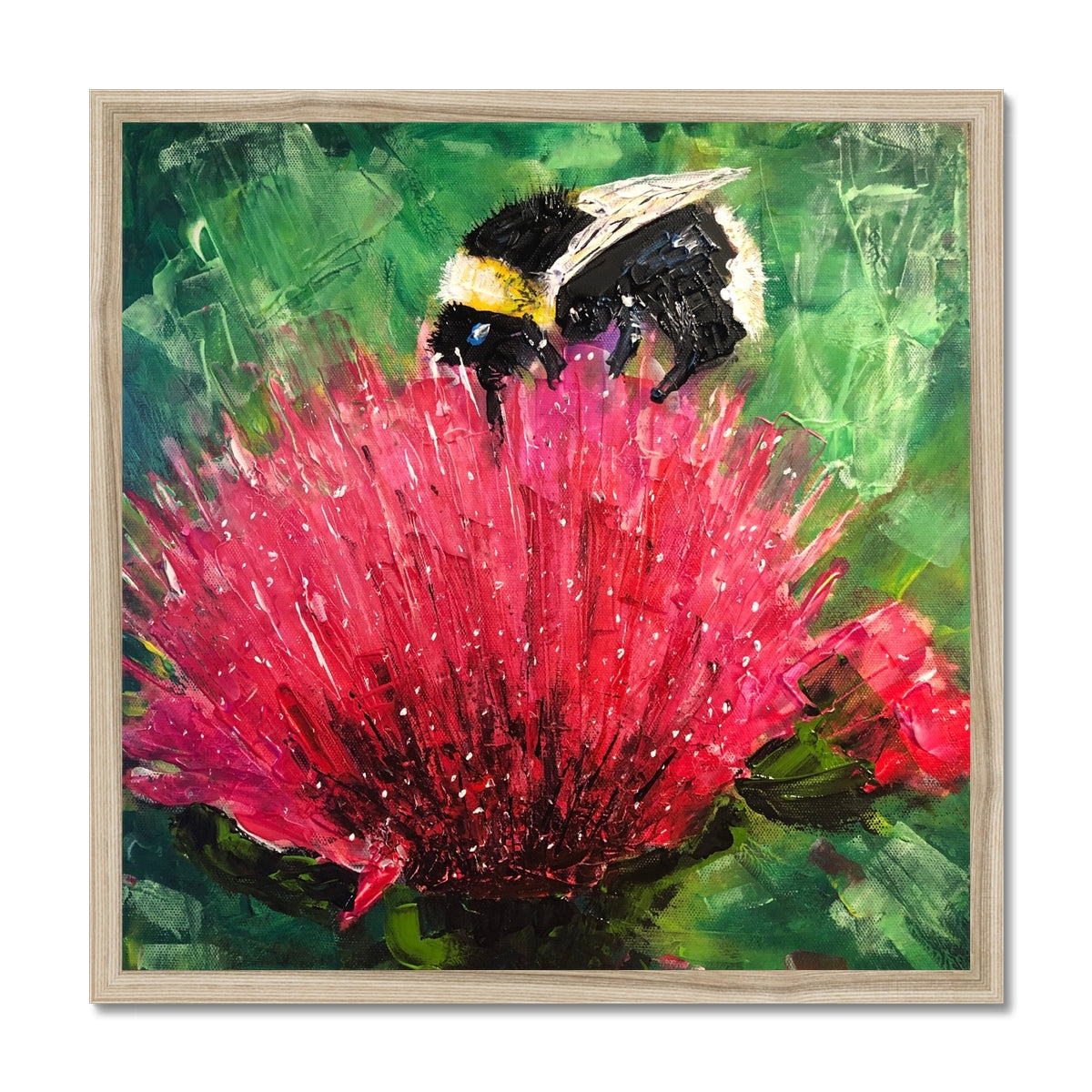 Scottish Paintings - ' The Thistle & The Bee ' Framed Print