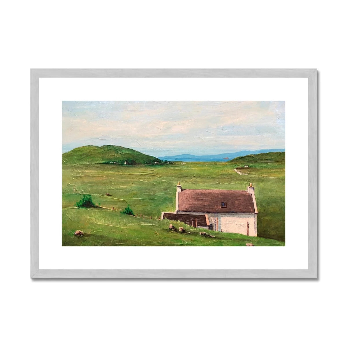 A Skye Cottage Antique Framed & Mounted Print - Art Gallery Scotland Worldwide Shipping Paintings | Prints | Gifts from by Scottish Artist