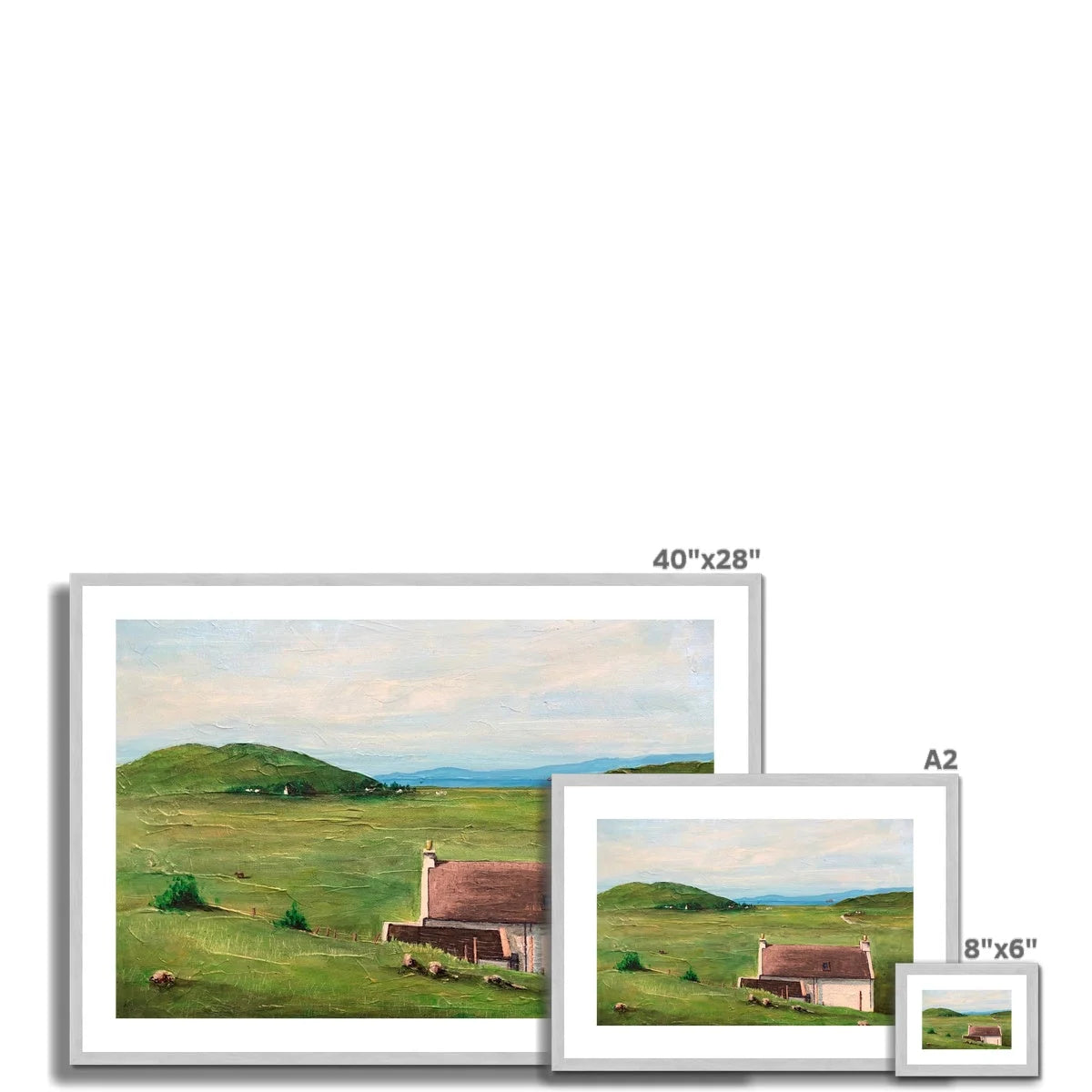 A Skye Cottage Antique Framed & Mounted Print - Art Gallery Scotland Worldwide Shipping Paintings | Prints | Gifts from by Scottish Artist
