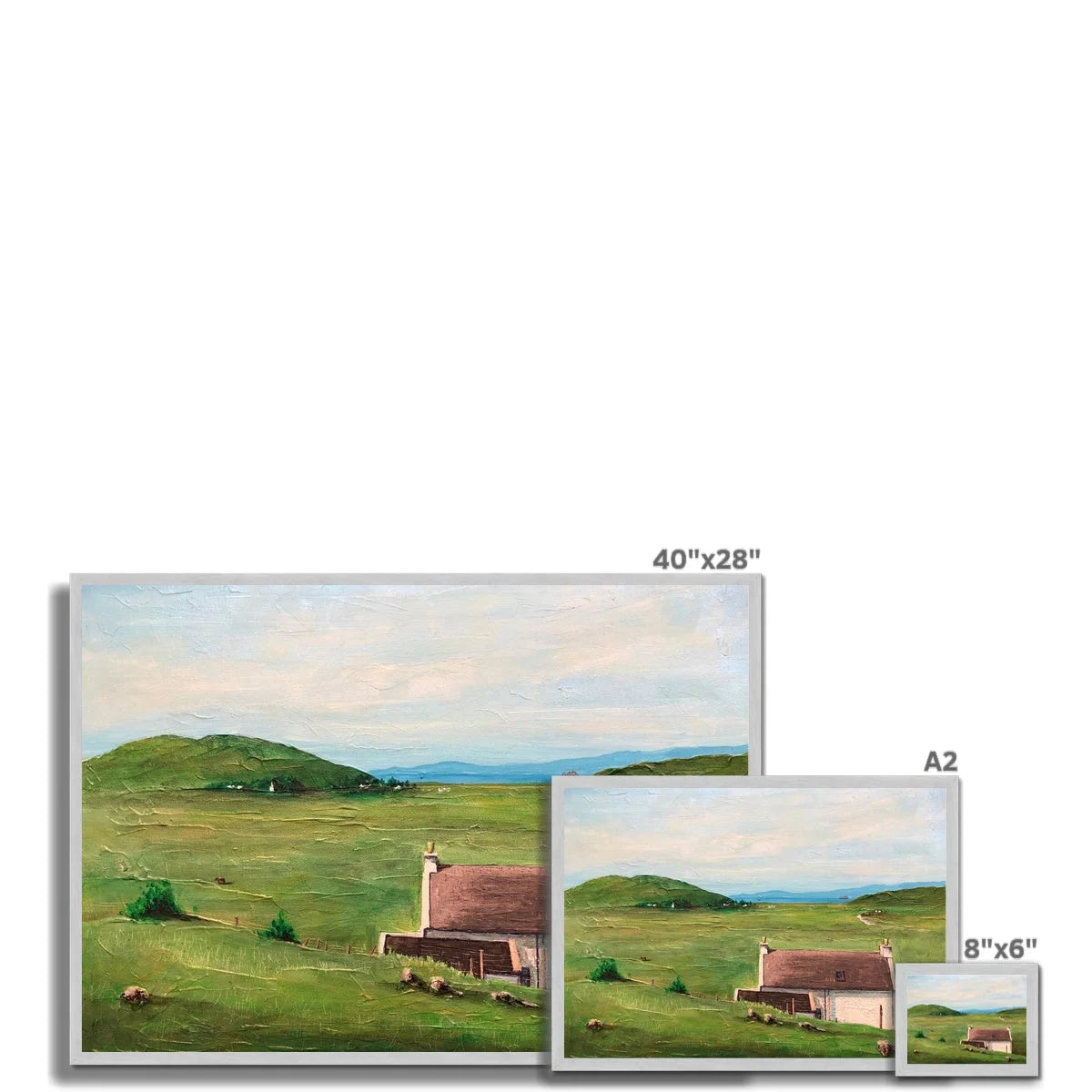 A Skye Cottage Antique Framed Print - Art Gallery Scotland Worldwide Shipping Paintings | Prints | Gifts from by Scottish Artist Hunter