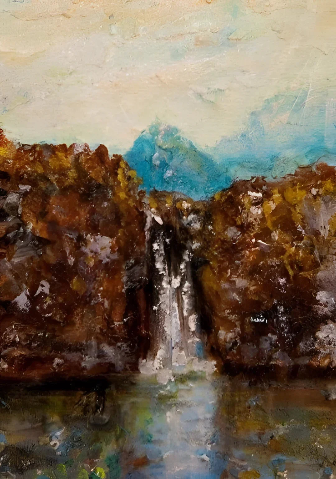 Skye Fairy Pools Original Painting - Scottish Artist Art Gallery Scotland