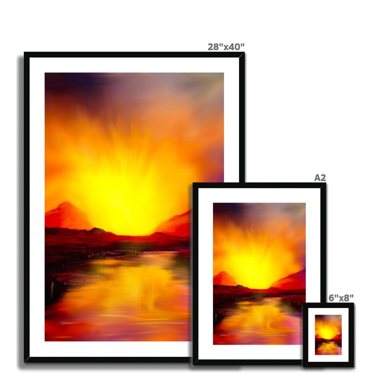 Skye Sunset Framed & Mounted Print