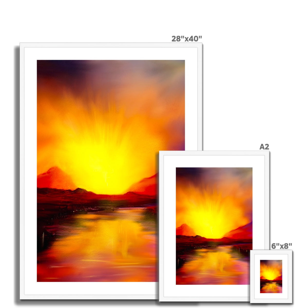 Skye Sunset Framed & Mounted Print