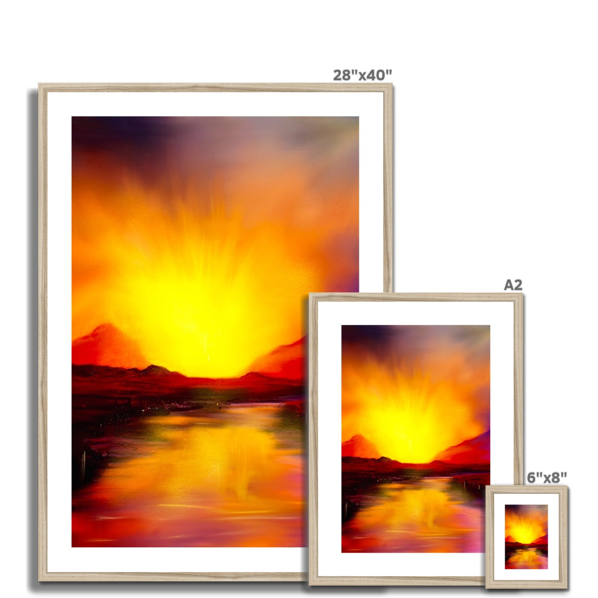 Skye Sunset Framed & Mounted Print