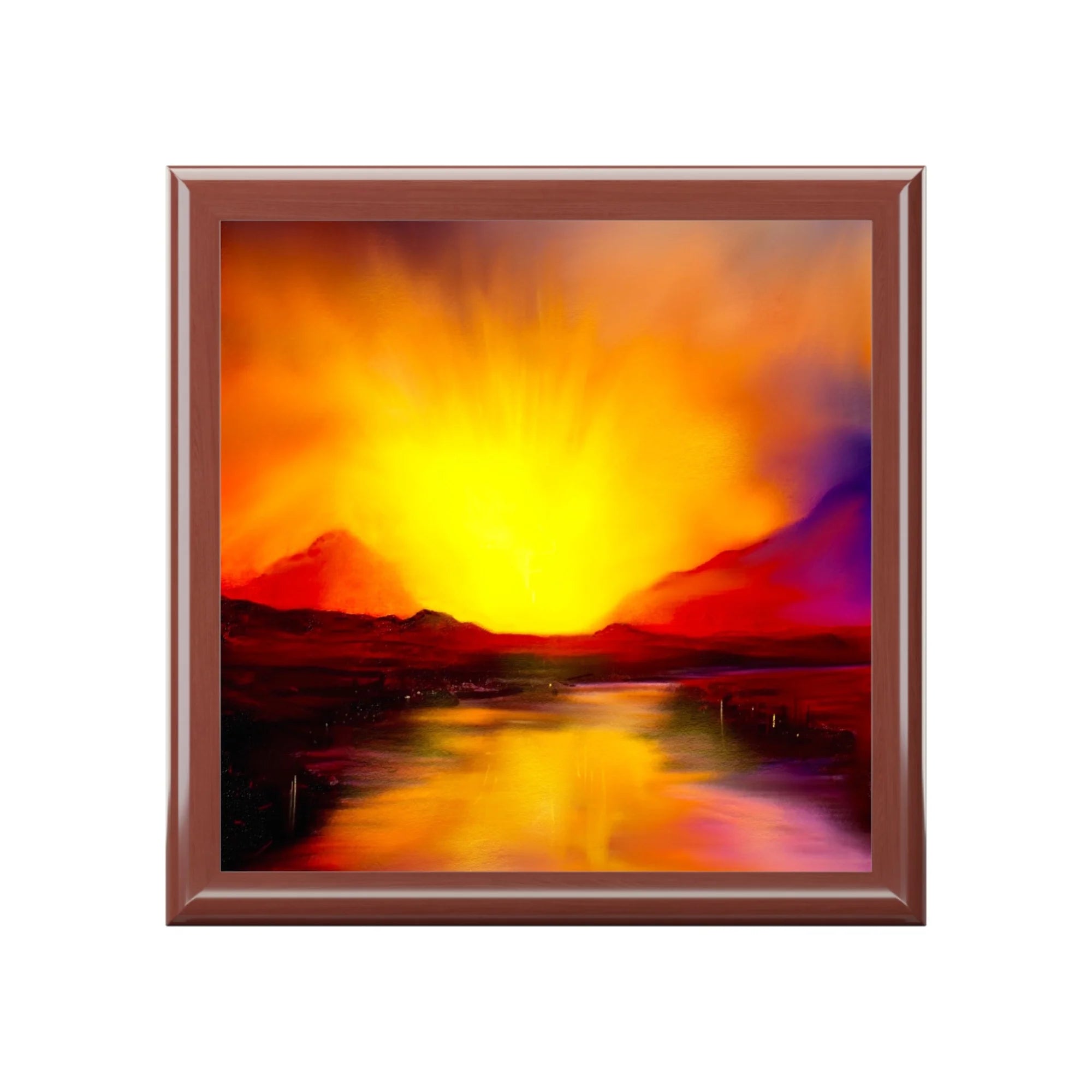Skye Sunset | Jewellery Box | Scotland - Art Gallery Worldwide Shipping Framed Painting Vivid Scottish Landscape Paintings and Prints