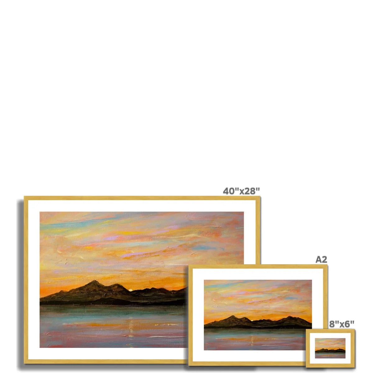 The Sleeping Warrior Arran Antique Framed & Mounted Print - Art Gallery Scotland Worldwide Shipping Paintings | Prints | Gifts
