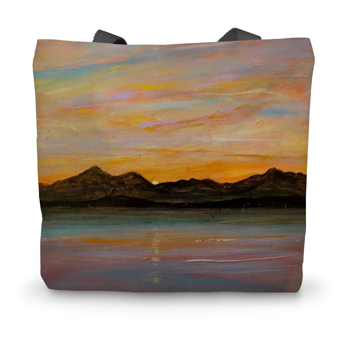The Sleeping Warrior Arran Canvas Tote Bag - Art Gallery Scotland Worldwide Shipping Paintings | Prints | Gifts