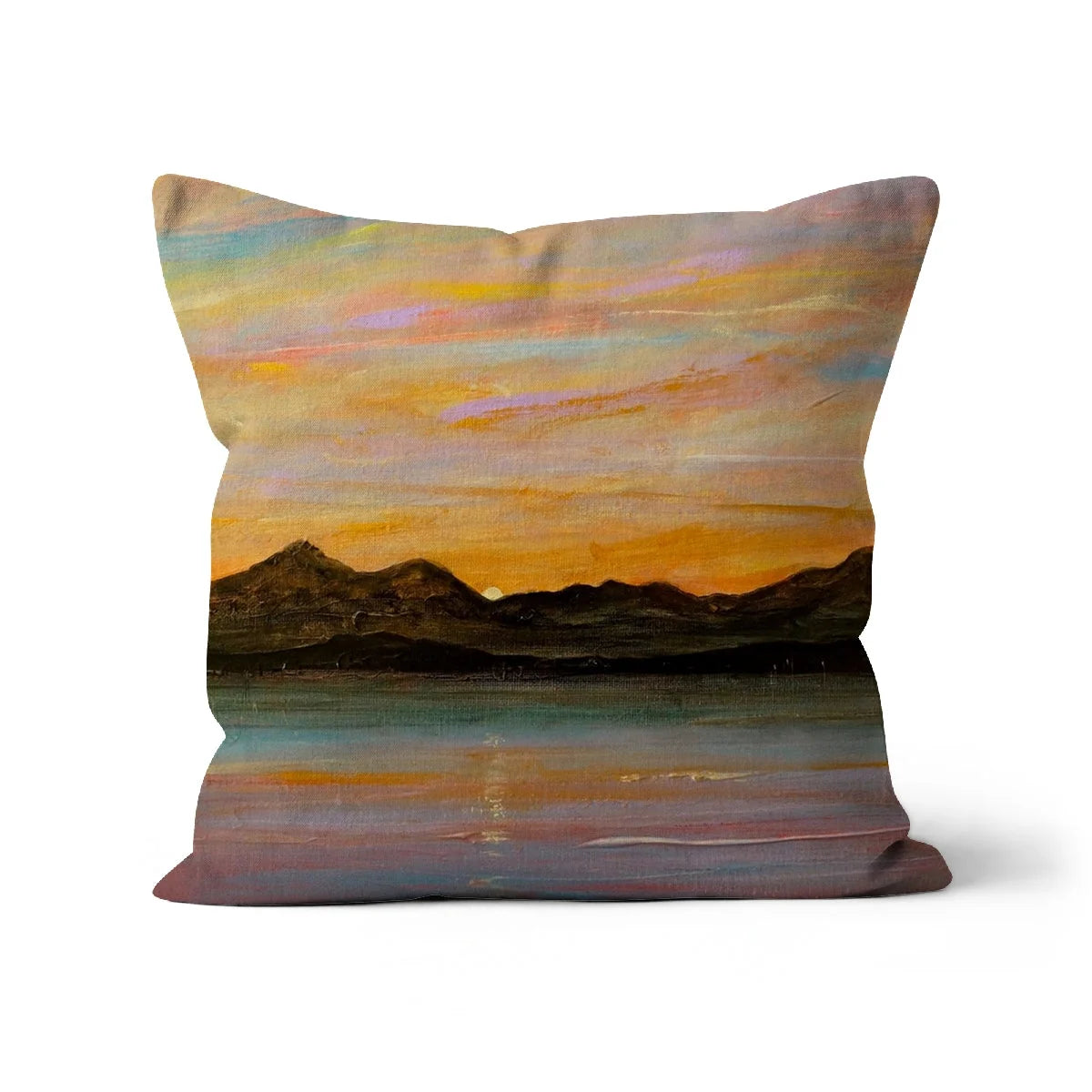 The Sleeping Warrior Arran Cushion - Art Gallery Scotland Worldwide Shipping Square Throw Pillow Paintings | Prints | Gifts