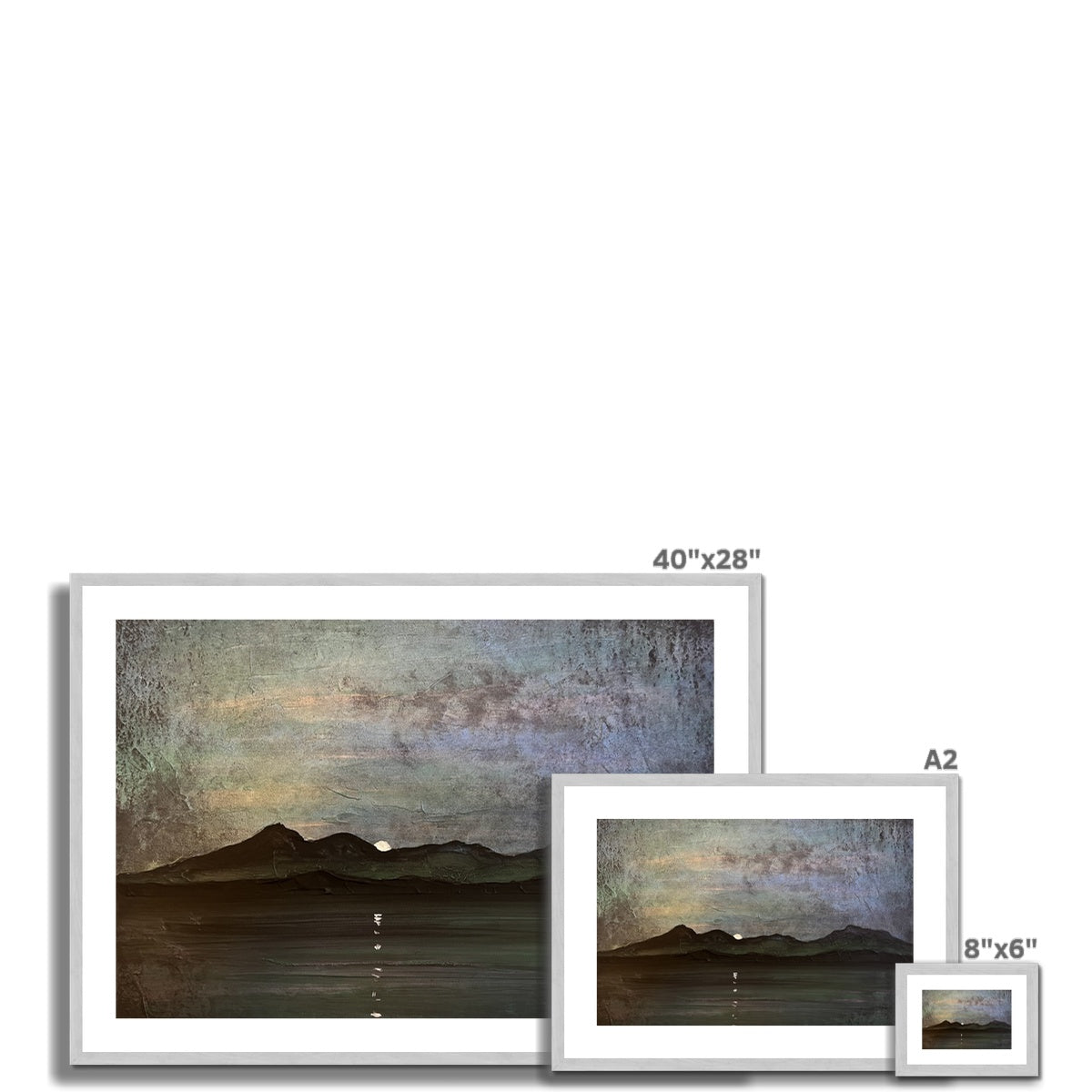 Sleeping Warrior Moonlight Arran Antique Framed & Mounted Print