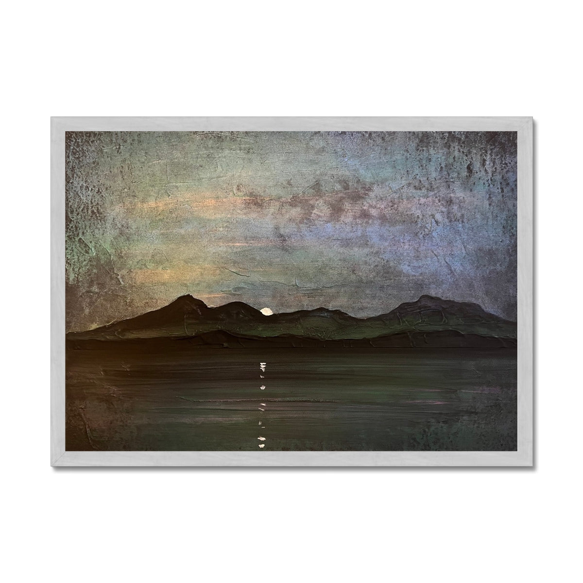 Sleeping Warrior Moonlight Arran Antique Framed Print
