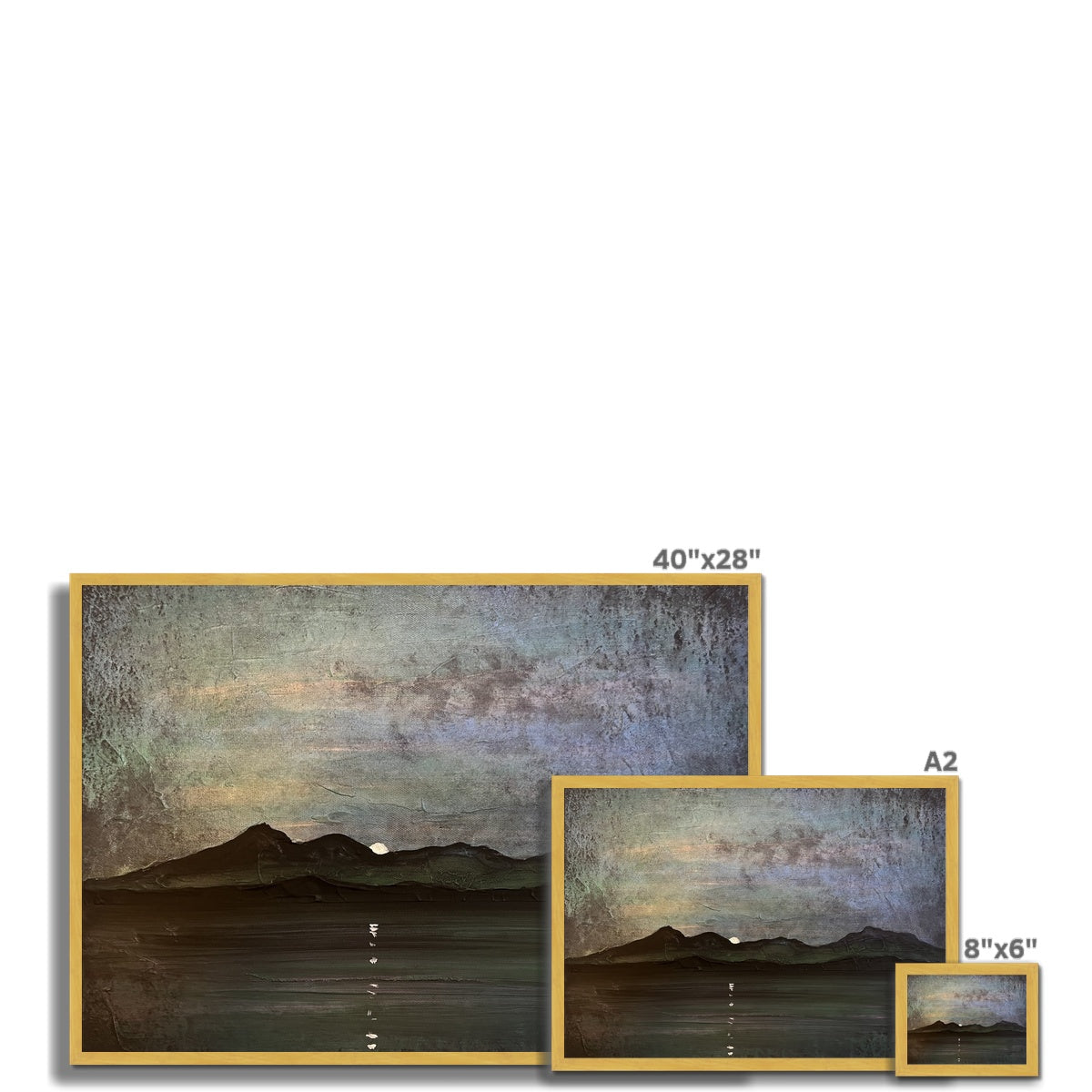 Sleeping Warrior Moonlight Arran Antique Framed Print