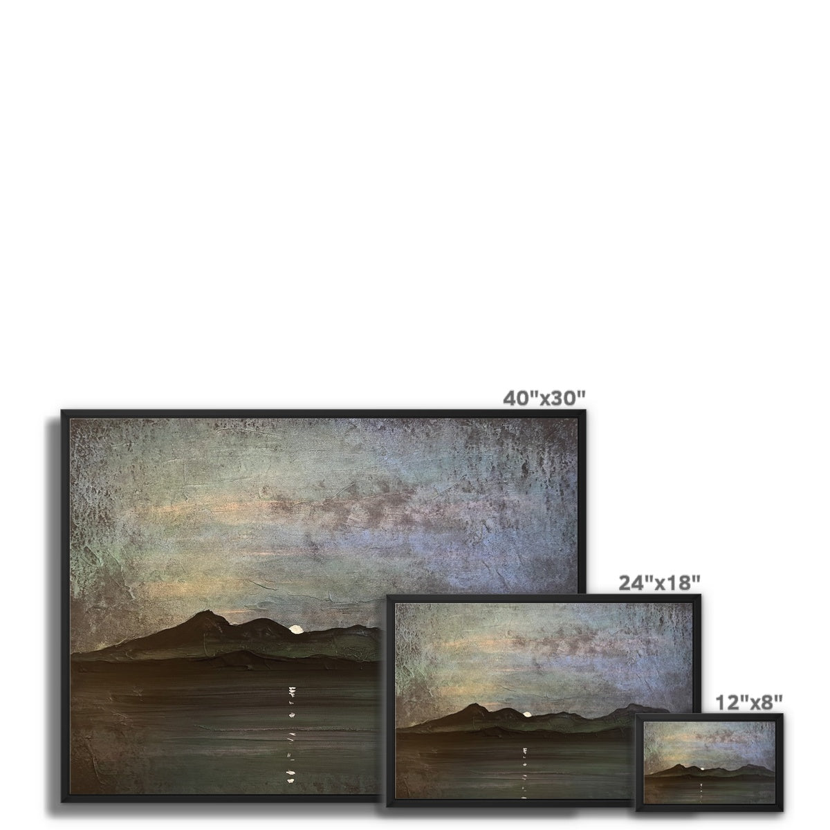 Sleeping Warrior Moonlight Arran Framed Canvas
