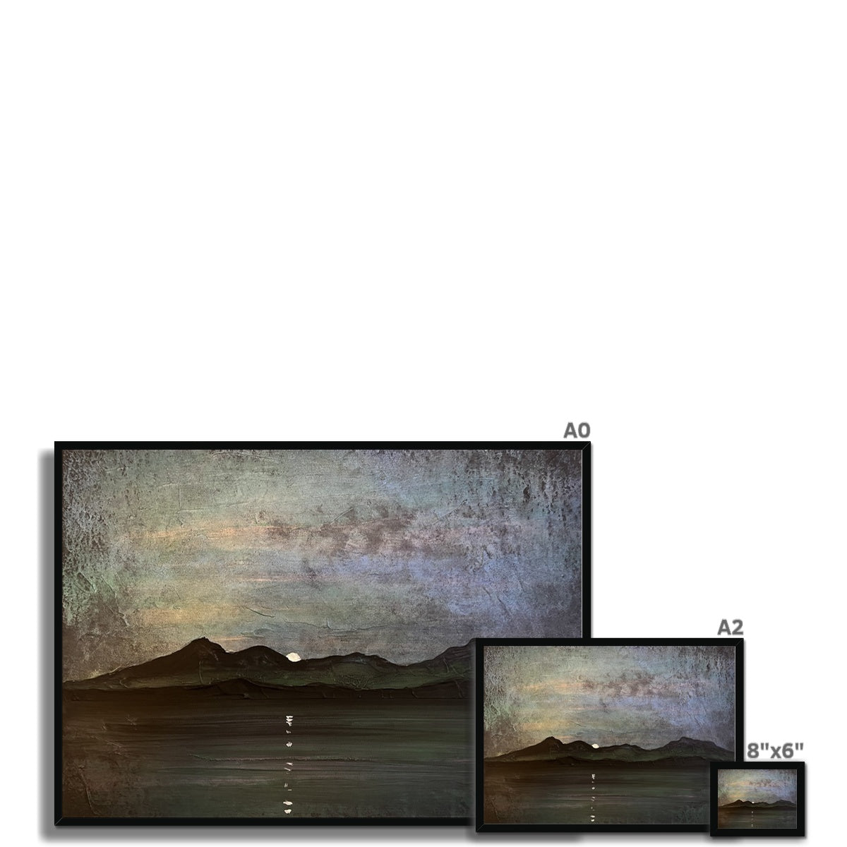 Sleeping Warrior Moonlight Arran Framed Print