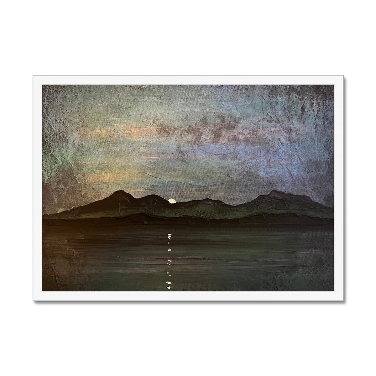 Sleeping Warrior Moonlight Arran Framed Print