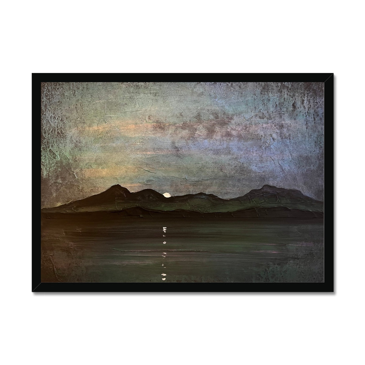 Sleeping Warrior Moonlight Arran Framed Print
