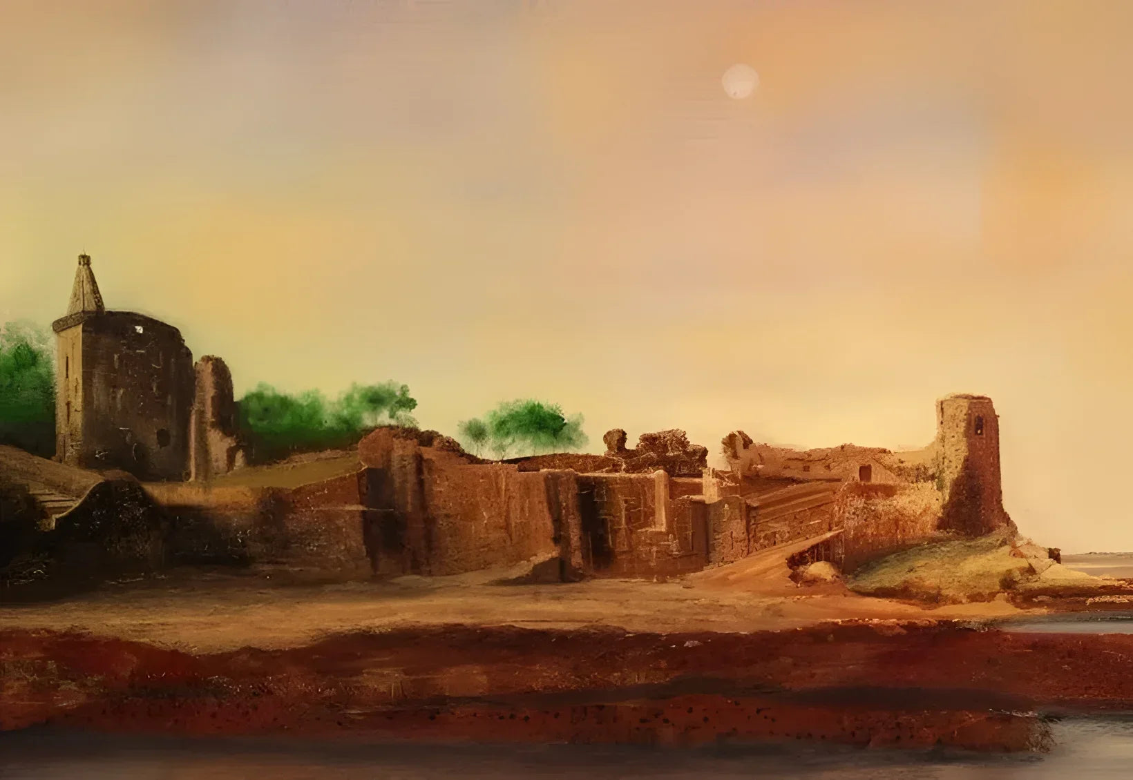 St Andrews Castle Original Painting - Scottish Artist Historic & Iconic Art Gallery Scotland