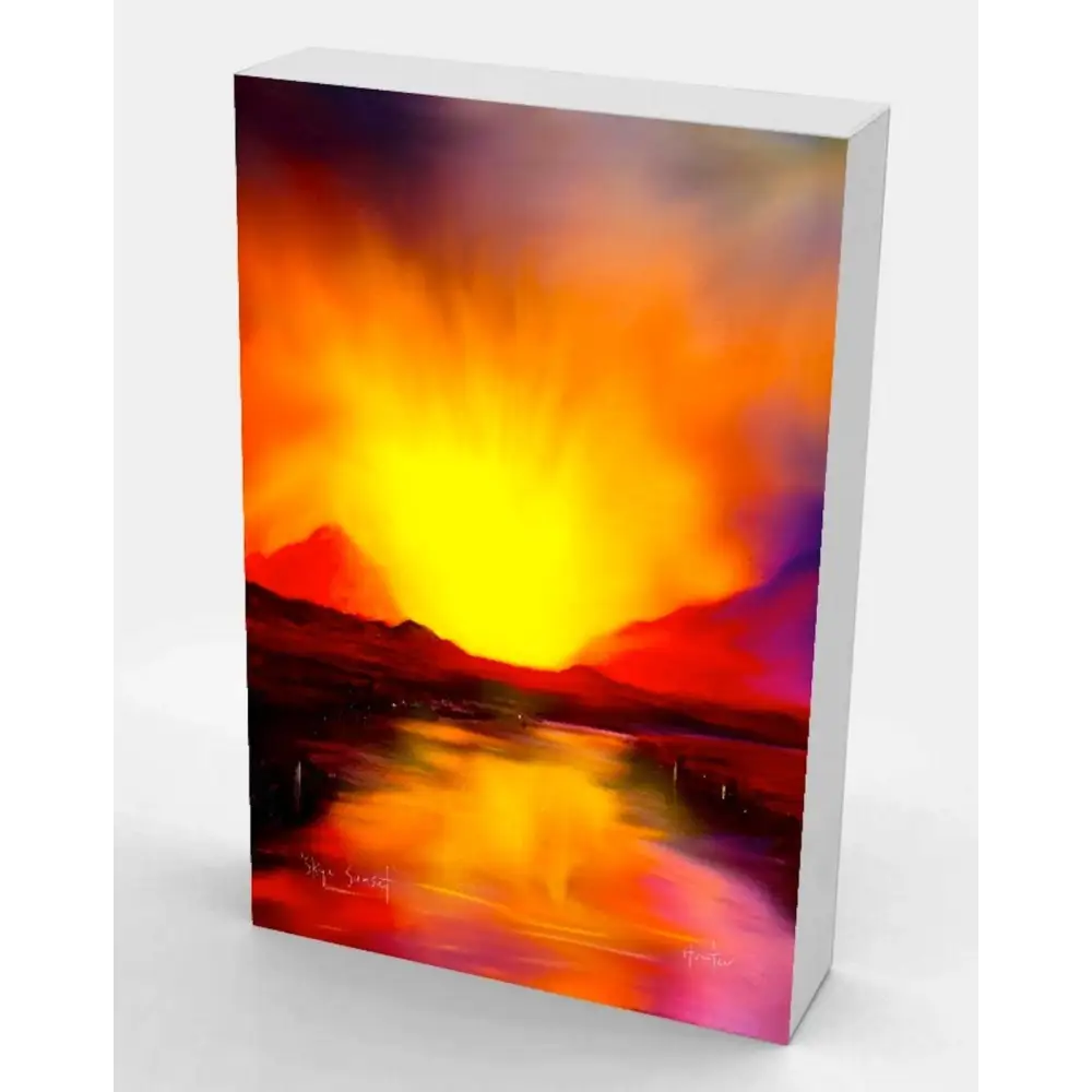 Stenness Moonlight Orkney Wooden Art Block