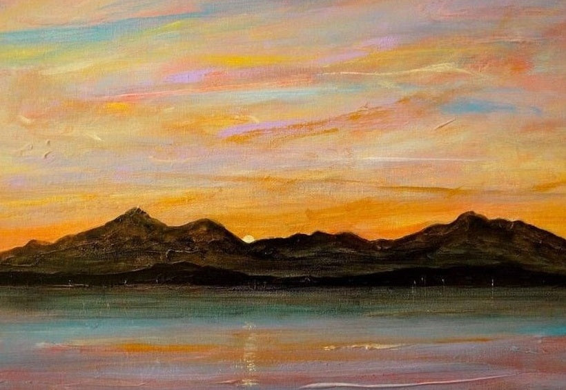 The Sleeping Warrior Arran Scottish Landscape Painting