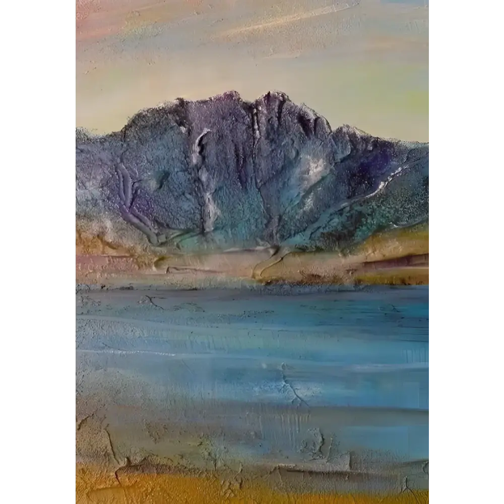 Impasto mountain landscape painting from Torridon art prints by Scottish artist