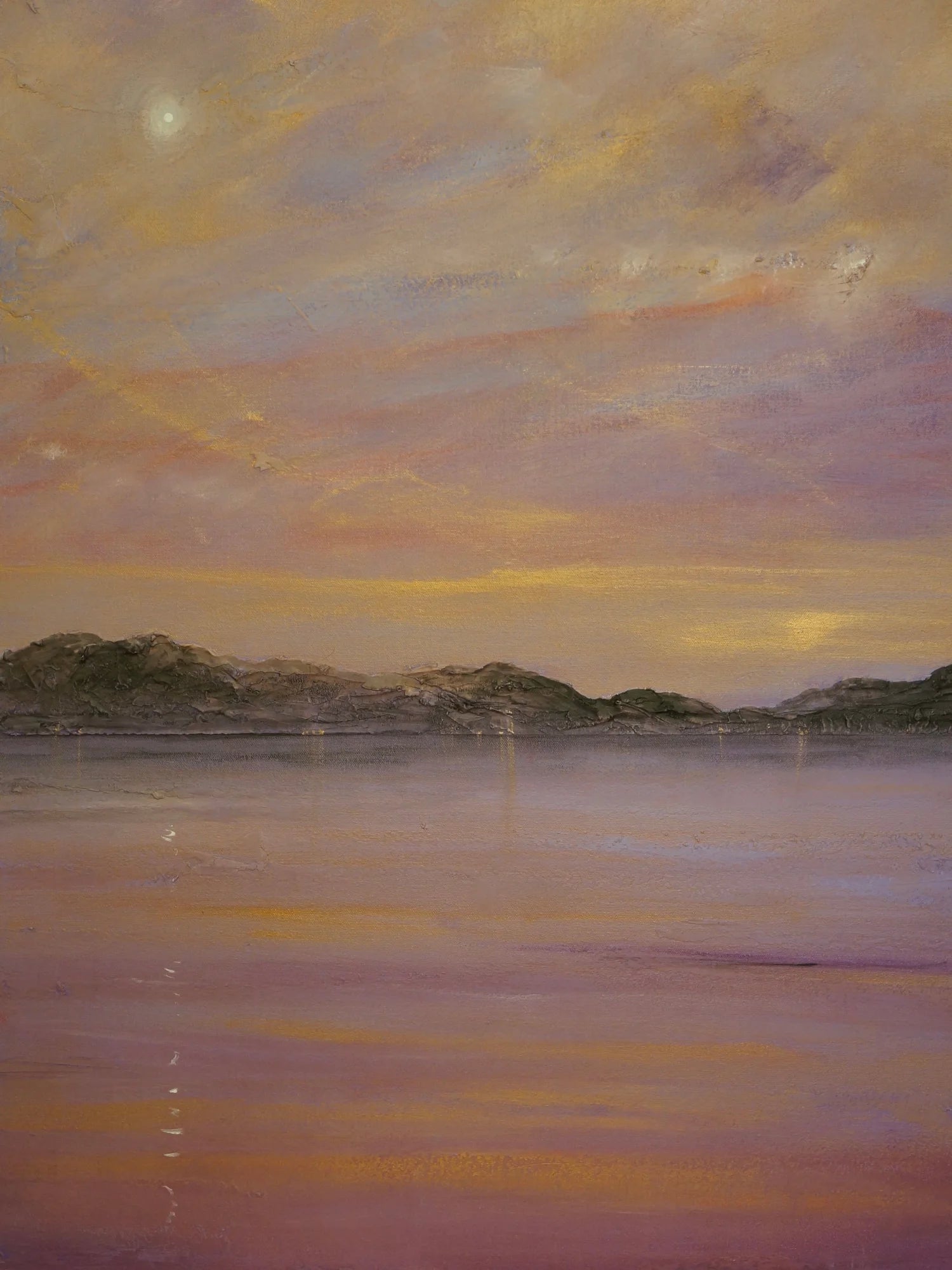 Tranquil Clyde Moonlight - River Art Gallery Scotland Worldwide Shipping Serene Oil Painting Kevin Hunter Portfolio Giclee Prints