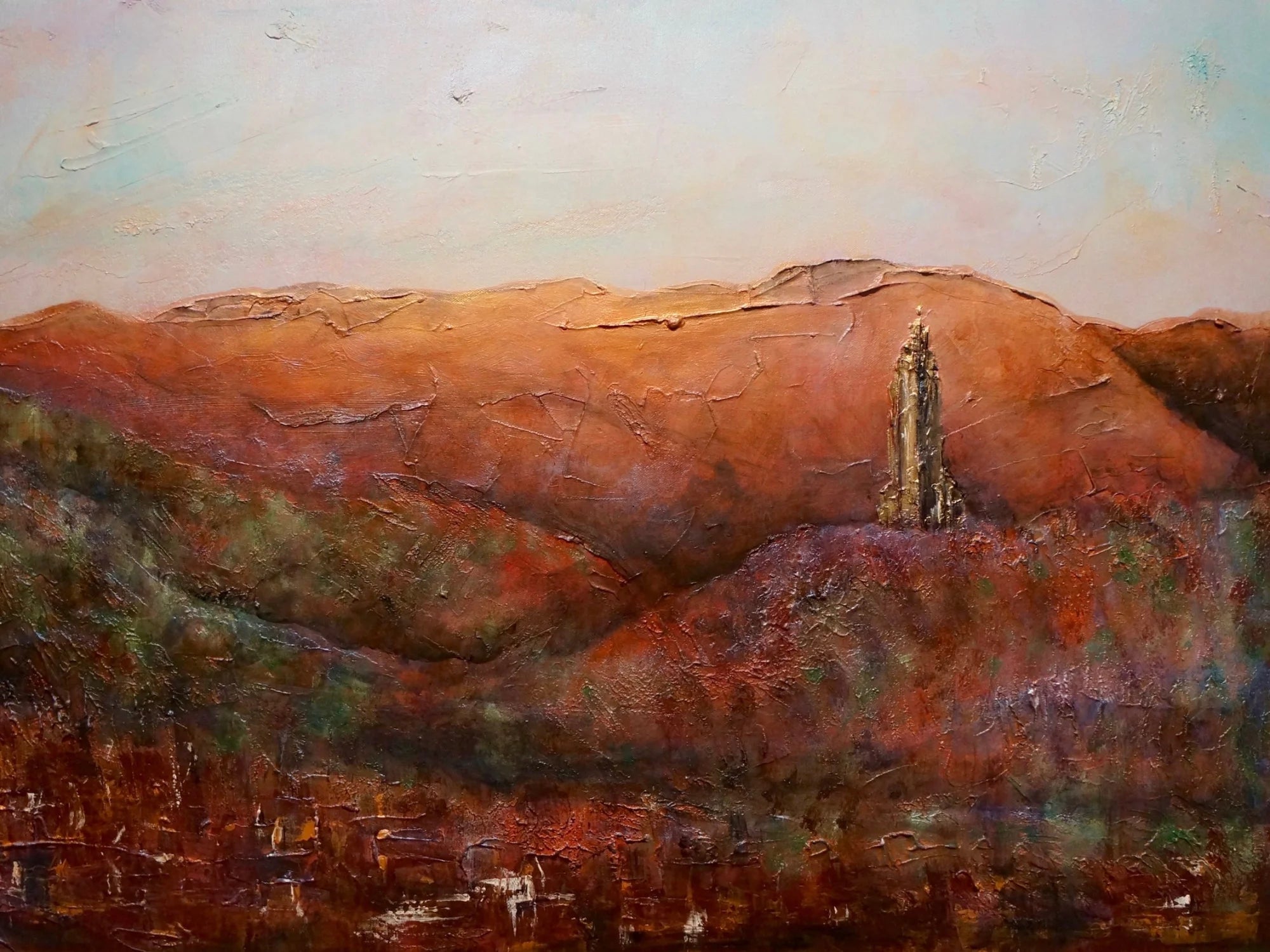 Wallace Monument from Stirling Castle Original Painting - Scottish Artist Historic & Iconic Art Gallery Scotland
