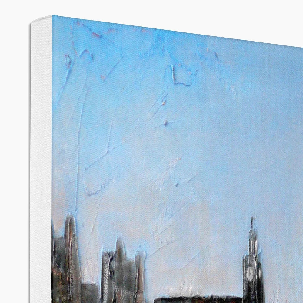 Winter in Amsterdam Original Cityscape Painting on Canvas - World Art Gallery Scotland Worldwide Shipping Hunter Scottish Prints