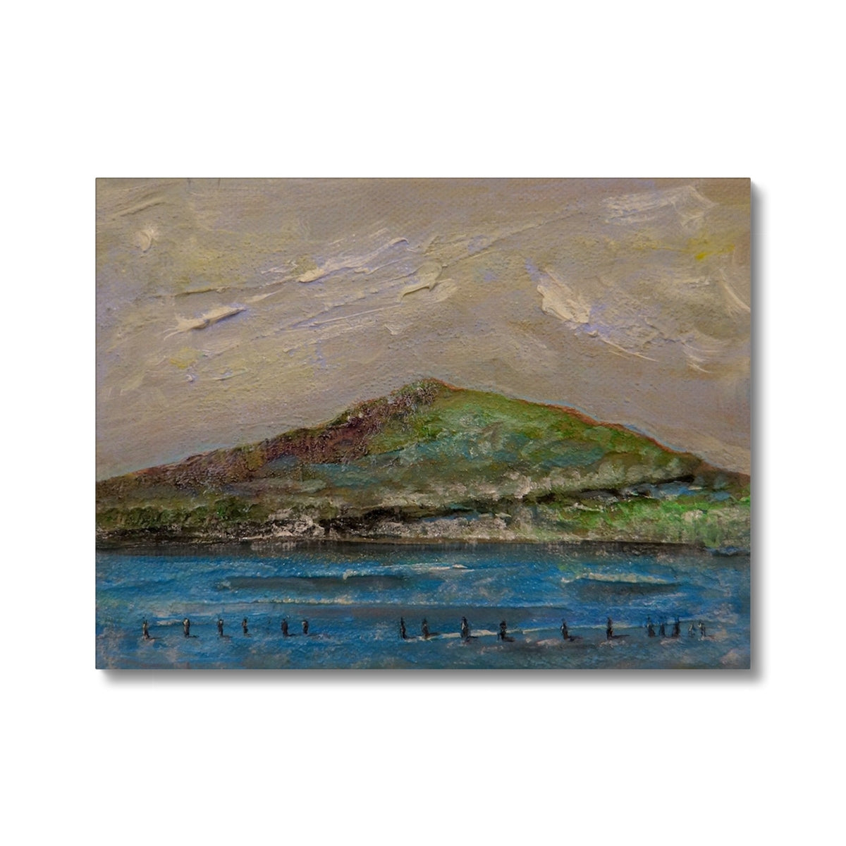 Ben Lomond iii Painting | Canvas-Contemporary Stretched Canvas Prints-Scottish Lochs & Mountains Art Gallery-24"x18"-Paintings, Prints, Homeware, Art Gifts From Scotland By Scottish Artist Kevin Hunter