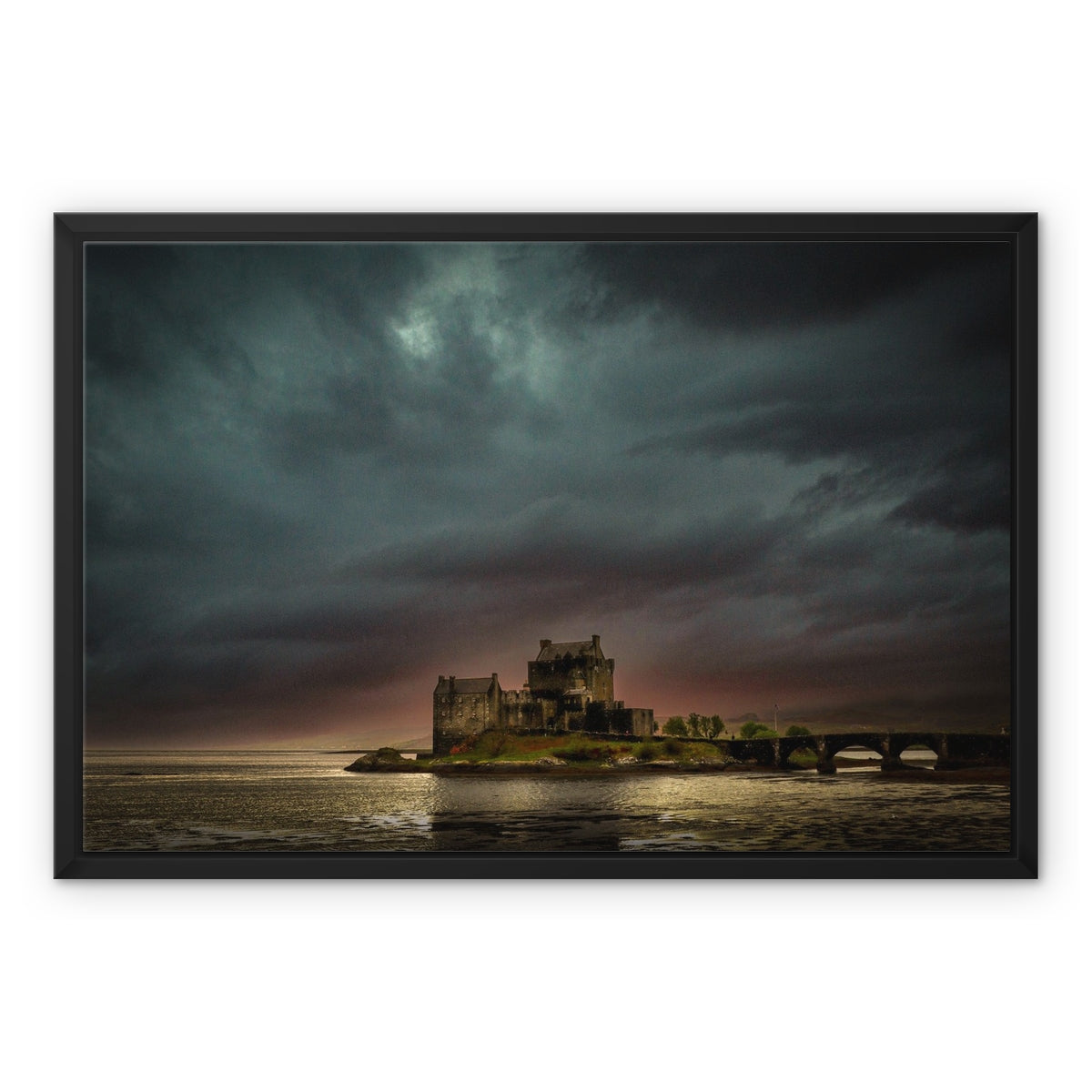 A Brooding Eilean Donan Castle Scottish Landscape Photography | Framed Canvas