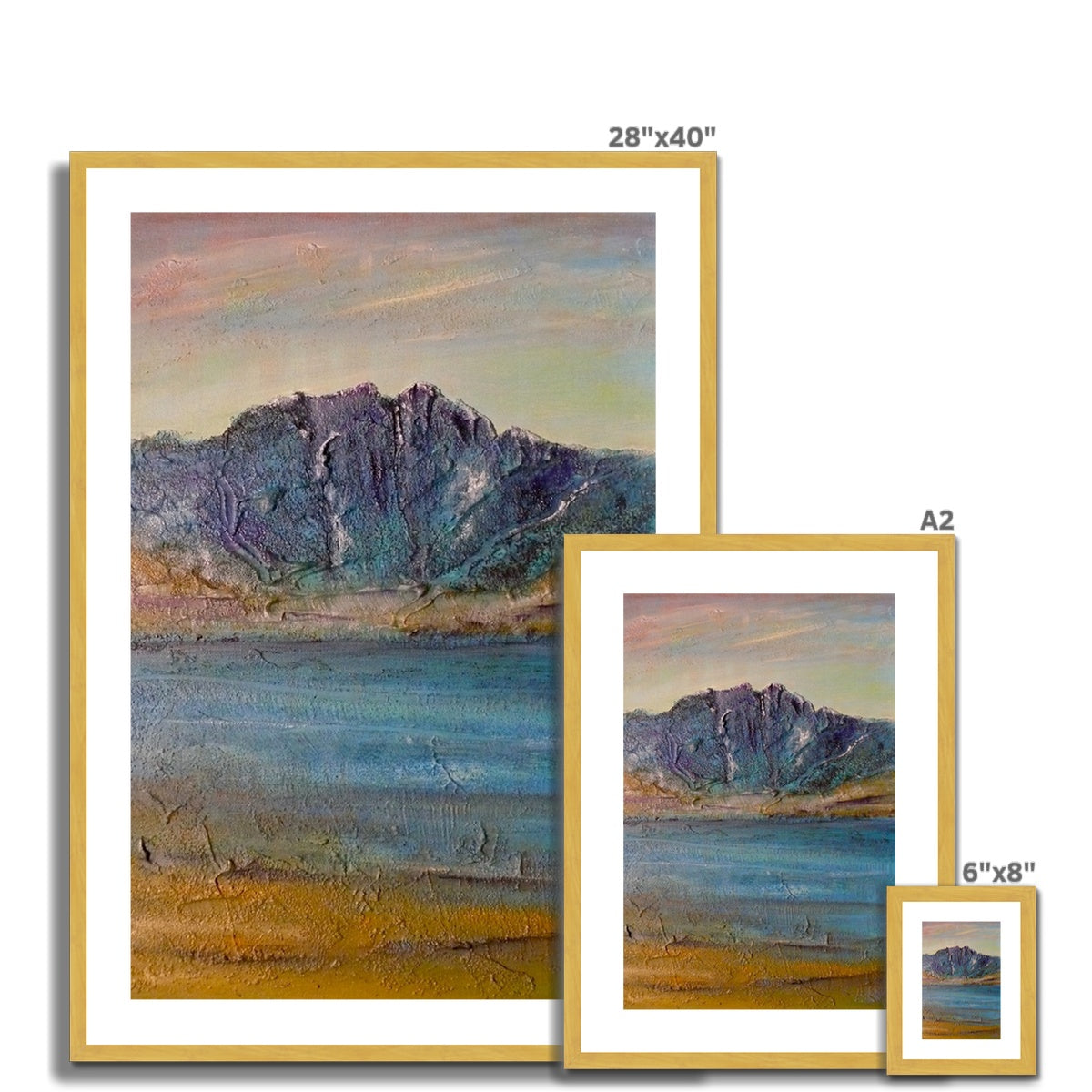 Torridon Painting | Antique Framed & Mounted Prints From Scotland-Antique Framed & Mounted Prints-Scottish Lochs & Mountains Art Gallery-Paintings, Prints, Homeware, Art Gifts From Scotland By Scottish Artist Kevin Hunter