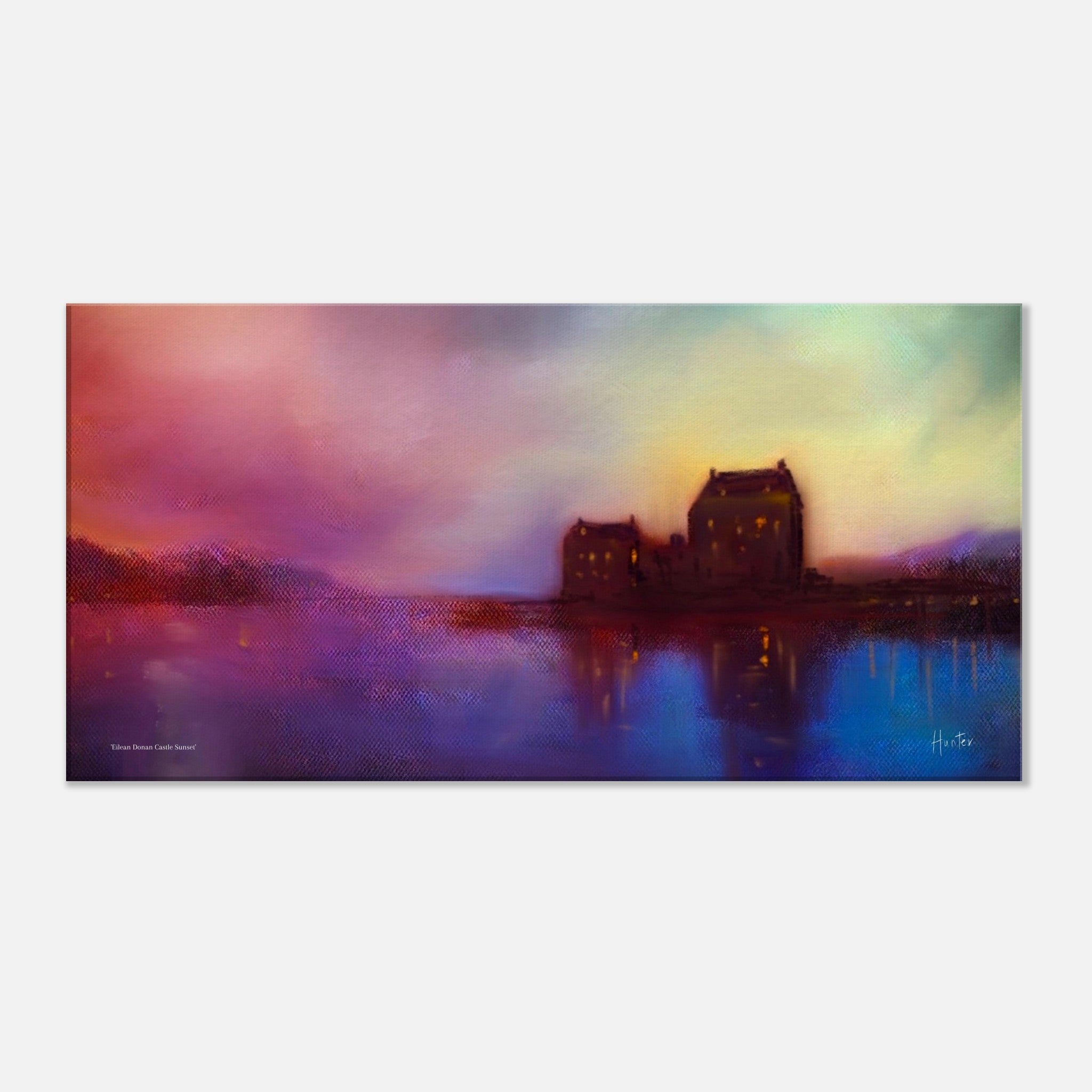 Eilean Donan Castle Sunset 2:1 Ratio Panoramic Art Canvas