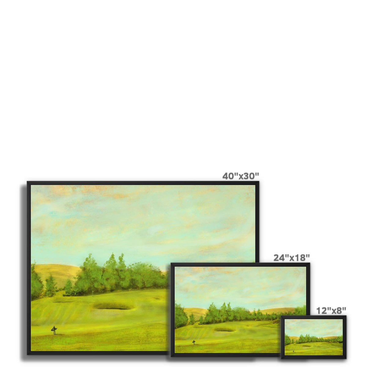 Gleneagles King's Golf Course, The 1st Painting | Framed Canvas From Scotland