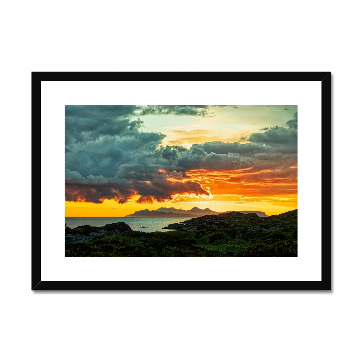 Sunset Over Skye From Ardtoe Scottish Landscape Photography | Framed & Mounted Print